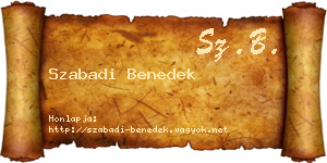 Szabadi Benedek névjegykártya